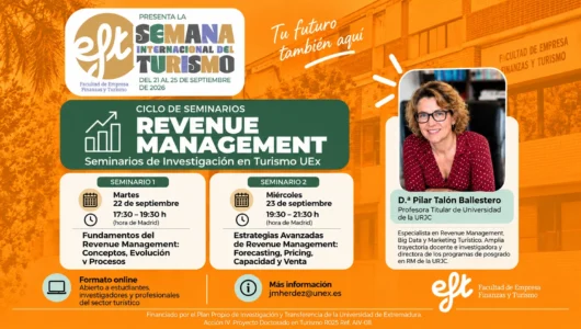 Seminarios de Investigación sobre Revenue Management dentro de la Semana Internacional del Turismo